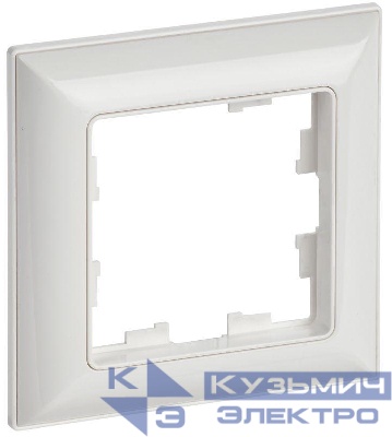 Рамка 1-м BRITE РУ-1-Бр бел./бел. IEK BR-M12-12-K01