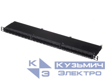 Патч-панель FTP, 19", 24 порта RJ45, cat.6а, 0,5U, Dual Type IDC, NETKO Expert СКС