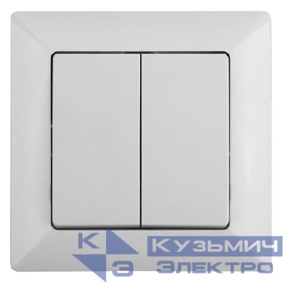 Выключатель 2-кл. СП Solo 4-104-01 10А 250В IP20 бел. Intro Б0053585