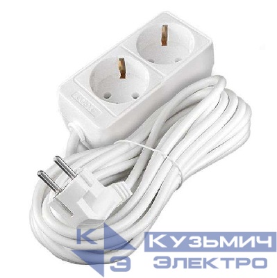 Удлинитель 2х3м с заземл. 10А IP20 2.2кВт ПВС Союз 481S-9203