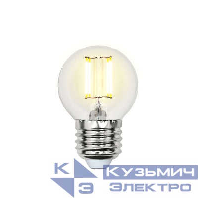 Лампа светодиодная LED-G45-7.5Вт/NW/E27/CL GLA01TR прозр. Uniel UL-00003255