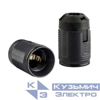 Патрон подвесной E27 фигур. резьба черн. DUWI 24529 2