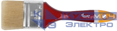 Кисть флейцевая "Мастер" 2дюйм (50мм) натур. щетина деревянная ручка КУРС 00835
