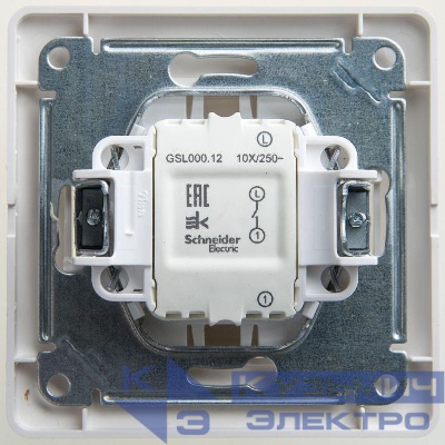 Выключатель 1-кл. СП Glossa 10А IP20 (сх. 1) 10AX в сборе перламутр. SE GSL000612