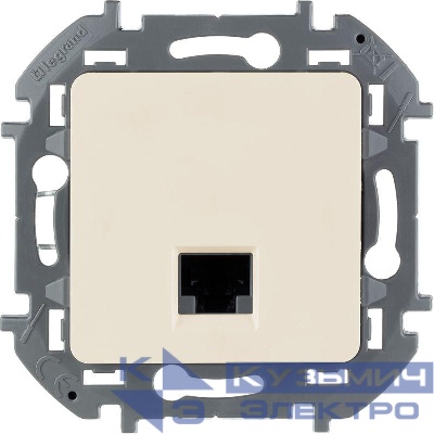 Розетка компьютерная Inspiria RJ45 кат.6 UTP механизм сл. кость Leg 673831