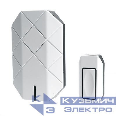 Звонок электрический дверной (30 мелодий) бел. E-377 FERON 41433