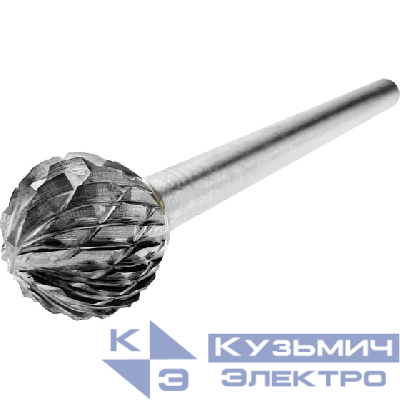 Diamond Industrial Борфреза твердосплавная тип D 12x10 мм S=6 мм сферическая DIDBFD1210 Diamond Industrial 0