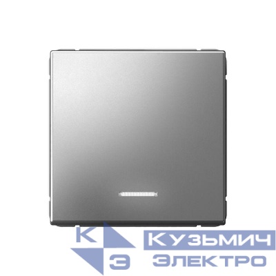 Выключатель 1-кл. ArtGallery (сх. 1а) 10AX с подсветкой механизм сталь SE GAL000913