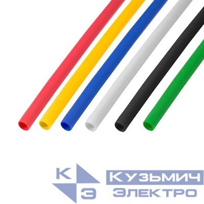 Набор трубок термоусадочных ТУТ нг 4.0/2.0 5 цветов 1м (уп.50шт) Rexant 29-0154