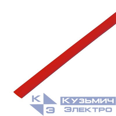 Трубка термоусадочная ТУТ нг 5.0/2.5 красн. 1м Rexant 20-5004