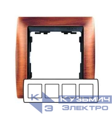 Рамка 4-м Simon82 антич. медь Simon 82844-36