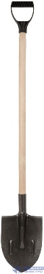 Лопата штыковая 210х385х1440мм деревянный черенок; рельсовая сталь FIT 77193