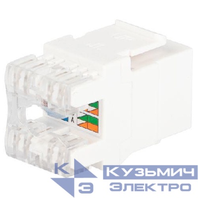 Люк 18-8002-01 коннектор RJ45 CAT6 UTP Keystone бел. Эра Б0063290