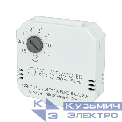 Таймер лестничный TEMPO LED задержка от 15с до 15мин ORBIS OB200007
