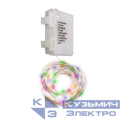 Гирлянда DC-G03-120M 120microLED RGB 12.1м 8реж. 3xAA (не в компл.) ФАZА 5047815