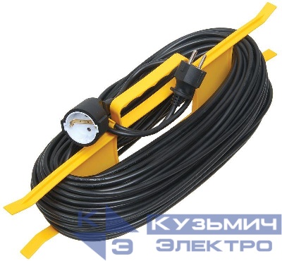 Удлинитель-шнур на рамке 1х30м без заземл. 6А IP44 УР30 2P ПВС 2х0.75 IEK WKF20-06-01-30
