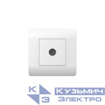 Розетка телевизионная одиночная TV NEW3-E коннектор бел. CHINT 431537