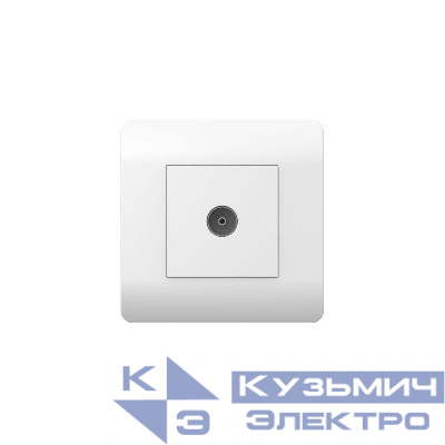 Розетка телевизионная одиночная TV NEW3-E коннектор бел. CHINT 431537