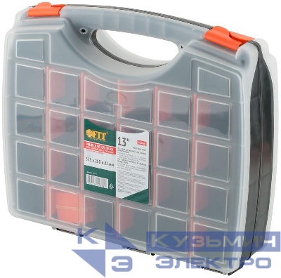 Ящик для крепежа (органайзер) двухсторонний 13дюйм ( 325х280х85мм ) FIT 65660