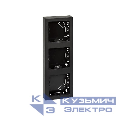 Рамка 3-м Simon73 Loft 75х217мм верт. графит Simon 73631-62