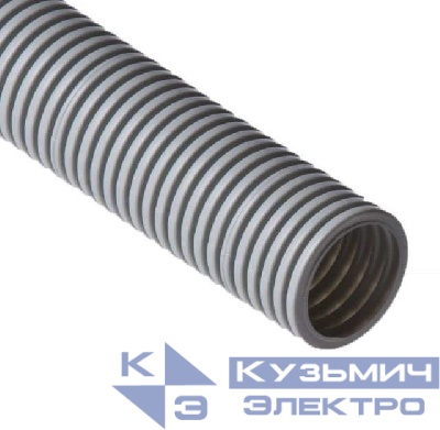 Труба гофрированная ПВХ тяжелая d63мм с протяжкой сер. (уп.15м) Ruvinil 16311