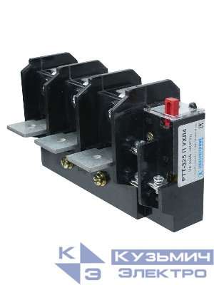 Реле электротепловое токовое РТТ-325 П УХЛ4 125А 106-143А 660В/50Гц 1з+1р ручной возврат IP00 Электротехник ET515873
