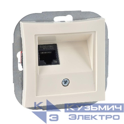 Розетка компьютерная СП Дуэт RJ45 кат.5E механизм беж. SchE WDE000283