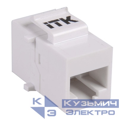 Адаптер проходной Keystone Jack Dual IDC кат.5E UTP бел. ITK CS7-1C5EU