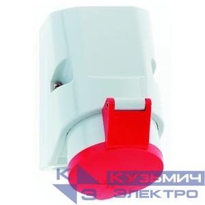 Розетка настенная 16А 5п 3P+N+PE 6ч 400В IP44 Bals 11422