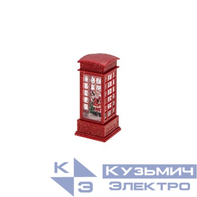 Светильник декоративный (фигура) "Телефонная будка" с эффектом снегопада и подсветкой Neon-Night 501-185