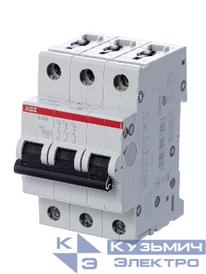 Выключатель автоматический модульный 3п C 50А 6кА S203 C50 ABB 2CDS253001R0504