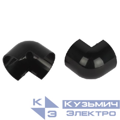 Угол для кабель-канала полукруглого внешн. 20х12мм OC-KK-20-12-GR графит (уп.2шт) Эра Б0064982