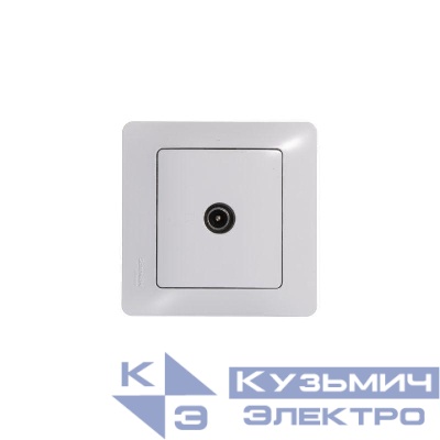 Розетка телевизионная проходная TV 1-м СП Glossa 4дБ механизм бел. SE GSL000192