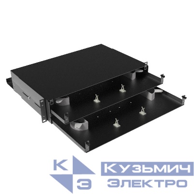 Полка оптическая выдвижная без лицевой панели неукомплектованная 2U черн. DKC RNFPE2U48