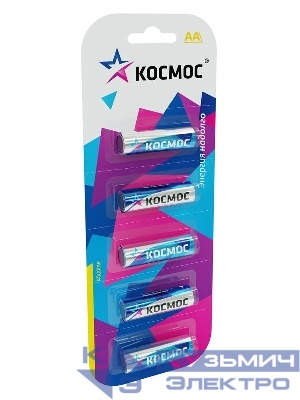 Элемент питания алкалиновый AA/LR6 BP-5 (блист.5шт) КОСМОС KOCLR65BL