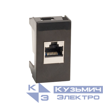 Розетка компьютерная 1-м 1мод. Viva RJ45 кат.6 экранир. черн. DKC 45268