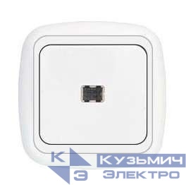 Выключатель 1-кл. СП 10А IP20 с подсветкой бел. Bylectrica С1 10-206