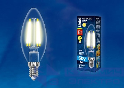 Лампа светодиодная LED-C35-13W/3000K/E14/CL PLS02WH Uniel UL-00005899