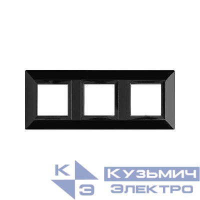 Рамка 3-м 6мод. Avanti метал. черн. DKC 4402856