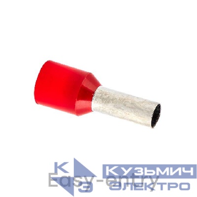 Наконечник штыревой втулочный изол. НШвИ 10.0-12 (уп.50шт) EKF nhvi-10.0-12