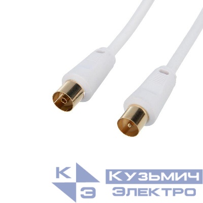 Шнур TV Plug - TV Jack 5м бел. Rexant 18-0005