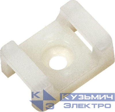 Площадка ПМ 22х16х4 под винт бел. (уп.100шт) IEK UHP33-22-16-4-100-K01