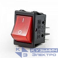 Выключатель с подсветкой красный EMAS A14B1K11