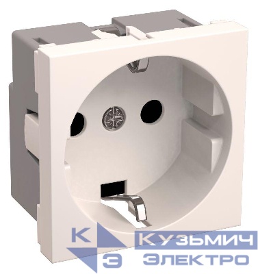 Розетка 1-м 2мод. РКС-20-30-П-К 45х45 с заземл. бел. PRIMER IEK CKK-40D-RSZB2-K01-K