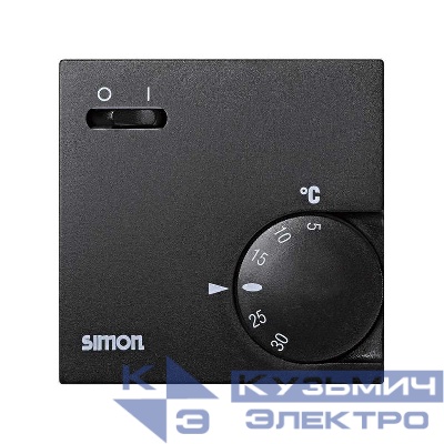 Механизм термостата комнатный тепло-холод 10-5А 250В 5-30град. графит Simon 75503-68