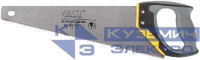 Ножовка по дереву средний каленый зуб 7 ТPI 3D заточка 3К пласт.прорезиненная ручка профи 400мм FIT 40451