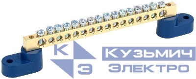 Шина нулевая ШНИ 6х9-16 У2-С на 2х угл. изол. IEK YNN10-69-16C2-K07