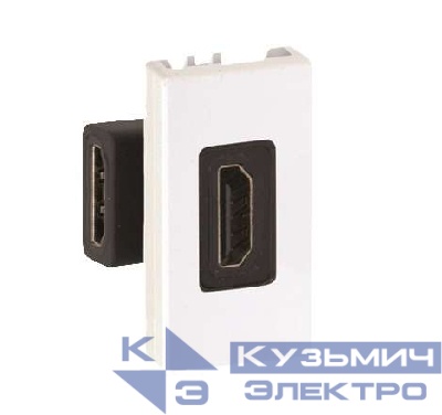 Розетка аудио/видео проходная HDMI Simon 27 узкий модуль (мама-мама) механизм сл. кость Simon 2701094-031