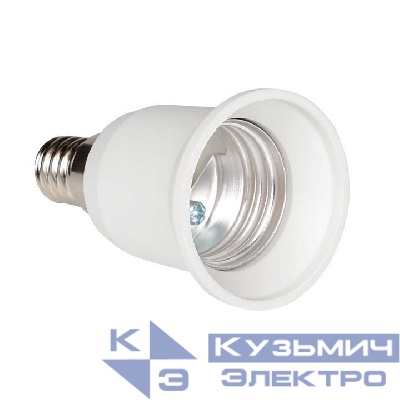 Переходник E14-E27 бел. EKF AD-E14-E27-w