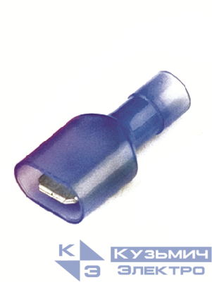 Наконечник изол. "вилка" 1.5-2.5кв.мм отв. d6.3х0.8мм син. (уп.50шт) DKC 2B22TP